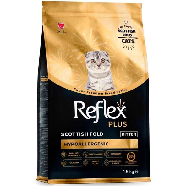 Reflex Plus Hipoalerjenik Scottish Fold Yavru Kedi Maması 1,5 Kg ürün görseli 1