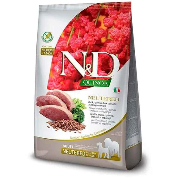 N&D Quinoa Ördek ve Brokoli Orta Büyük Irk Kısır Köpek Maması 12 Kg ürün görseli 1