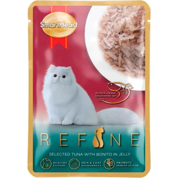 Smart Heart Refine Kedi Konservesi Jöle İçinde Ton Balıklı ve Palamutlu 70 Gr ürün görseli 1