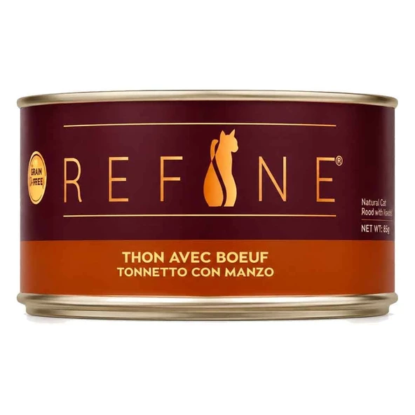 Refine Kedi Konservesi Home Cooking Sığır Etli ve Ton Balıklı 80 Gr ürün görseli 1