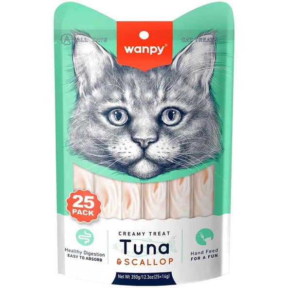 Wanpy Tonlu Deniz Taraklı Kedi Ödülü 14 Gr X 25'li ürün görseli 1