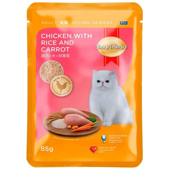 Smart Heart Kedi Konservesi Tavuk Pirinç ve Havuçlu 85 Gr ürün görseli 1