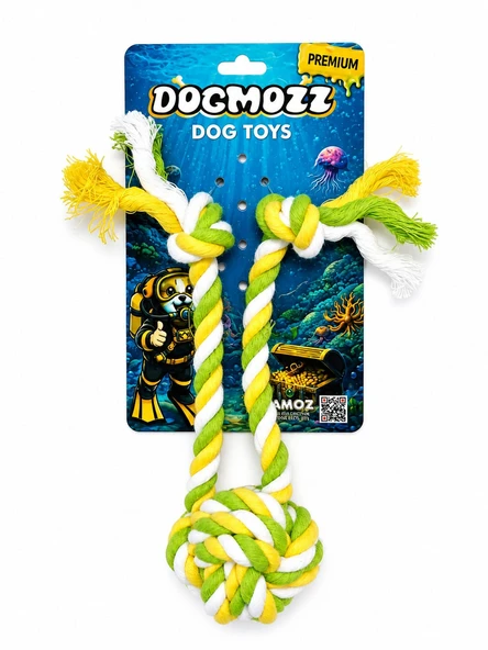 Dogmozz Premium 2 İpli Top Oyuncak 20 Cm ürün görseli 1