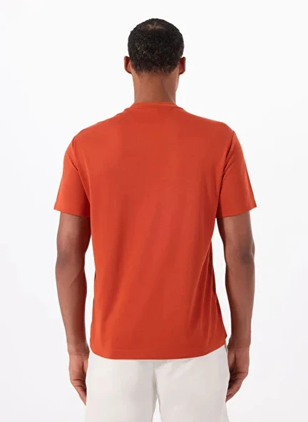 EA7 Bisiklet Yaka Turuncu T-shirt - Resim 2