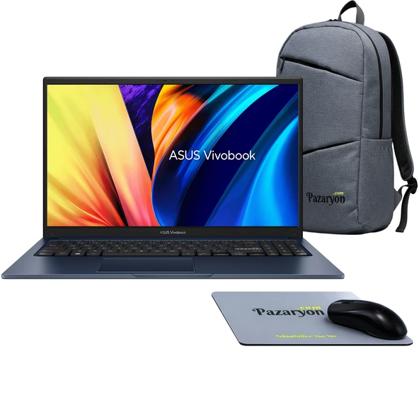 Asus Vivobook 15, Core i7-1355U, 16GB RAM, 1TB SSD, 15.6" Win11+Office (Çanta&Mouse Hediyeli) ürün görseli 1