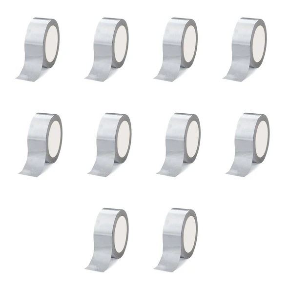 Omeyva Takviyeli Tamir Bandı - İzolasyon Onarım Çadır Bandı - Gri - 48 mm x 10 YRD - 10 Rulo ürün görseli 1