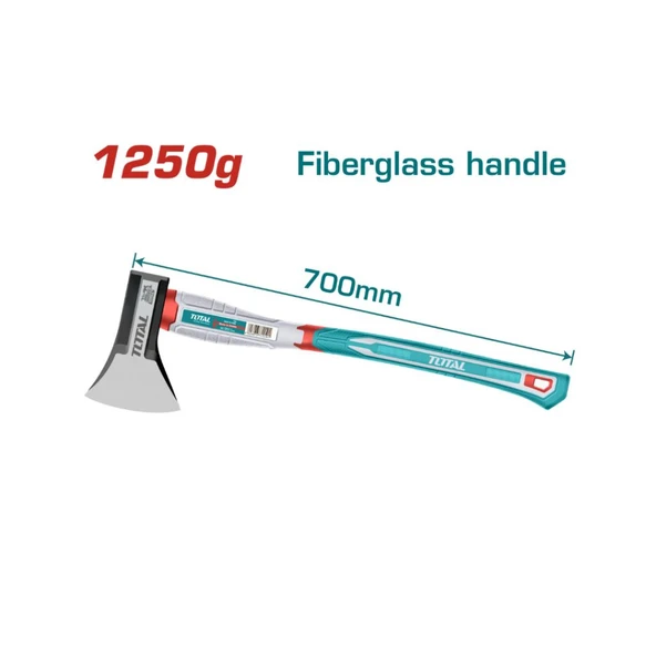 TOTAL Fiberglas Saplı Balta 1250 Gr - 700 MM Yüksek Kalite ürün görseli 1