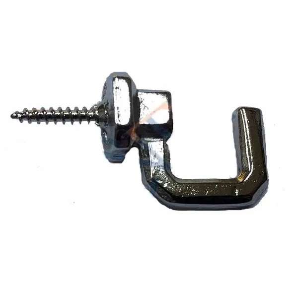 Vidalı Kanca, Askı Büyük - 15x23mm, Nikel - 100 Adet ürün görseli 1