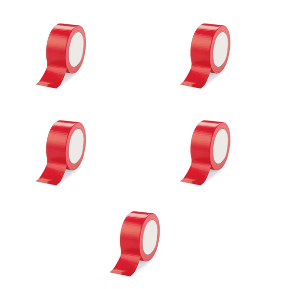 Omeyva Takviyeli Tamir Bandı - İzolasyon Onarım Çadır Bandı - Kırmızı - 48 mm x 10 YRD - 5 Rulo ürün görseli 1