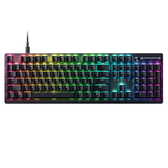 Razer DeathStalker V2 (Kırmızı Anahtar) - Optik Düşük Profilli Oyun Klavyesi (Doğrusal Optik Anahtarlar, HyperSpeed ​​​​Kablosuz, USB-C, Lazerle Kazınmış Tuş Başlıkları) QWERTY ABD Düzeni | Siyah ürün görseli 1