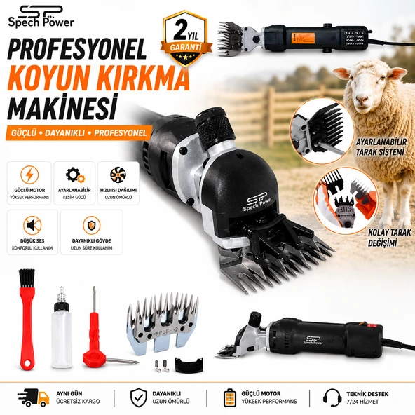 Elektrikli Profosyonel Metal Bıçaklı Elektrikli Koyun Keçi Kırpma - Kırkma Makinesi ürün görseli 1