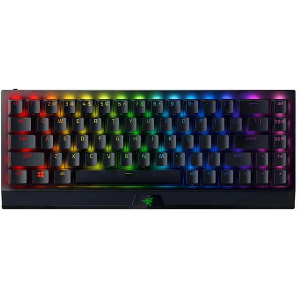 Razer BlackWidow V3 Mini HyperSpeed ​​(Yeşil Anahtar) - Kablosuz %65 Mekanik Oyun Klavyesi (Tıklamalı Mekanik Anahtarlar, USB-C, Doubleshot ABS Klavye Tuşları) QWERTY ABD Düzeni | Siyah ürün görseli 1