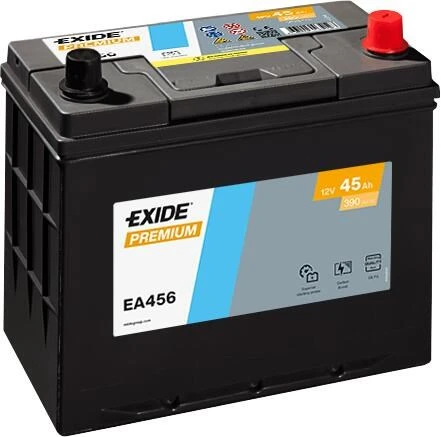 Exide EA456 12V 45Ah 390A Premium Akü (Üretim Tarihi:2025) ürün görseli 1