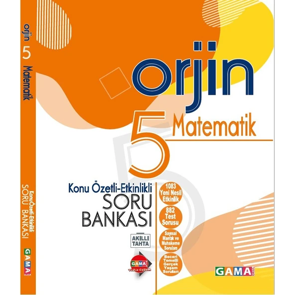5.Sınıf Orjin Matematik Konu Özetli Soru Bankası Gama Yayınları ürün görseli 1