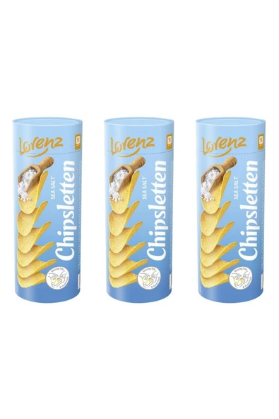 Lorenz Chipsletten Sea Salt Patates Cipsi 100 G x3 – Hafif Tuzlu Çıtır Cips Seti ürün görseli 1