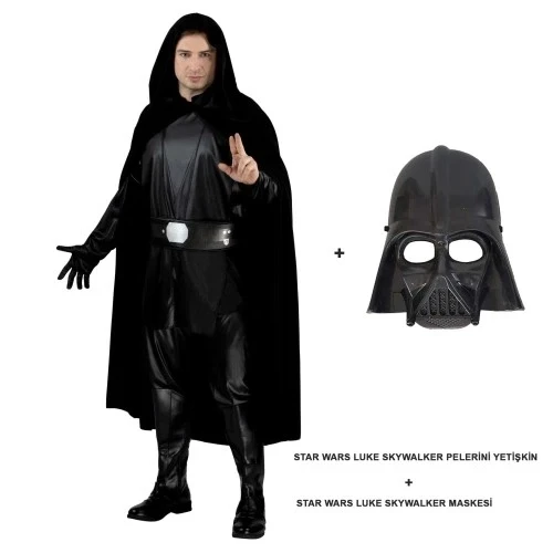 Star Wars Luke Skywalker Pelerini Yetişkin Ve Maskesi ürün görseli 1