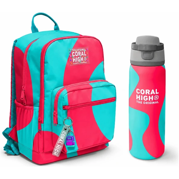 Coral High Neon Mercan Turkuaz  Sırt Çantası 23685+ Termos 88545 ürün görseli 1