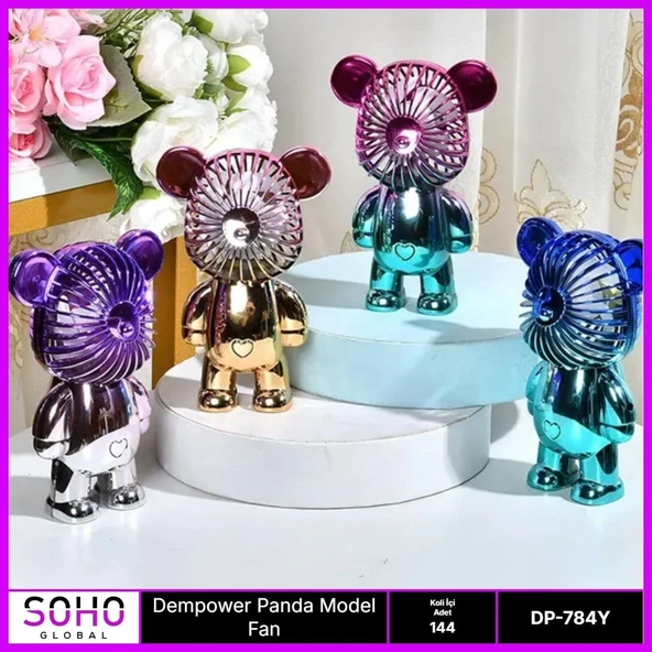 Panda Model Mini Fan 3 Kademeli ürün görseli 1