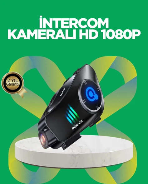 Q28 Bluetooth Kask Kulaklık 1080P Kamera – Su Geçirmez Motosiklet Interkom ürün görseli 1