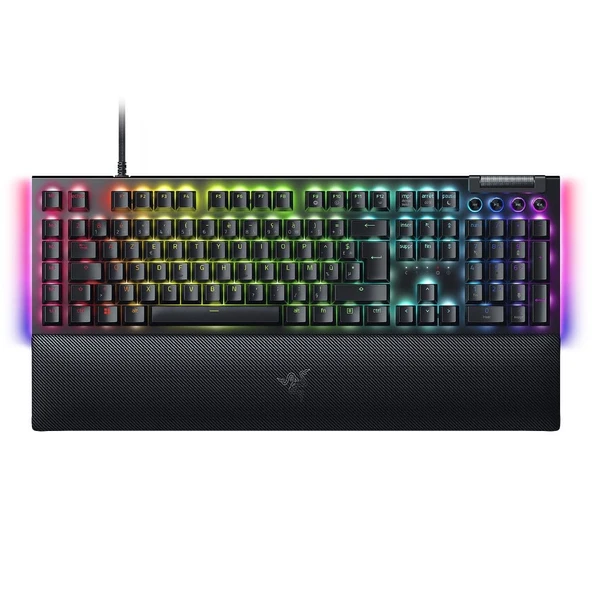 Razer BlackWidow V4 Mekanik Oyun Klavyesi, Chroma RGB (Mekanik Anahtarlar, Yeşil, 6 Özel Makro Tuş, ABS Tuşları) FR Düzeni | Siyah ürün görseli 1