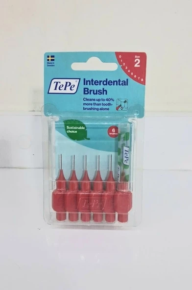 TePe Arayüz Fırçası Boyut 2, 6'lı 05mm diş arası ürün görseli 1