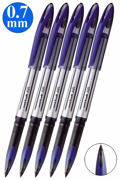 Mavi Pilot Kalem 5 Adet Uniball Air 0.7 mm Roller Pilot Kalem Uba-188-L Broad Roller Uçlu Likit Mürekkepli Kalem ürün görseli 1
