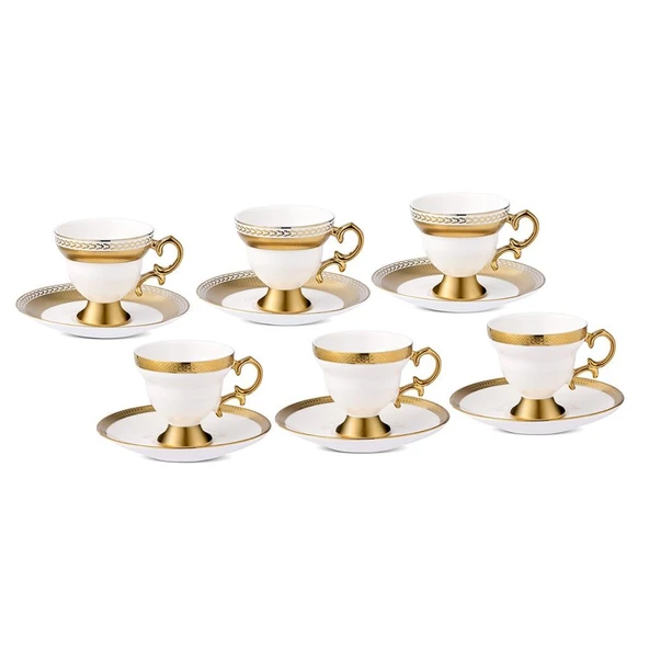 ARYILDIZ MAJESTY 12 PARÇA 6 KİŞİLİK KAHVE FİNCAN TAKIMI 90 ML ürün görseli 1