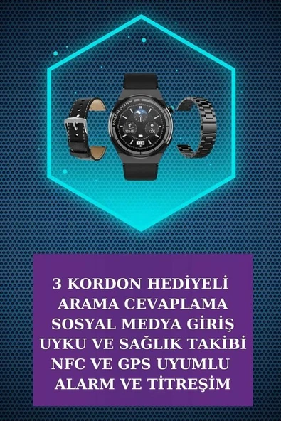 Kulak İçi Kablosuz Bluetooth Kulaklık Ve Nfc Ve Gps Özellikli Akıllı Saat Alarm Ve Titreşim ürün görseli 1