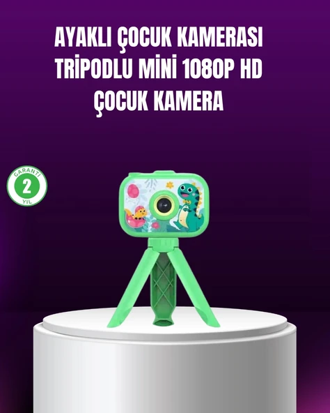 1080P HD Çocuk Vlog Kamerası – Tripod ve Eğitici Oyunlarl ürün görseli 1