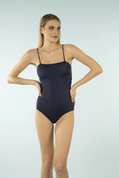 Estiva 2538-102 Lacivert Straplez İp Askılı Mayo ürün görseli 1