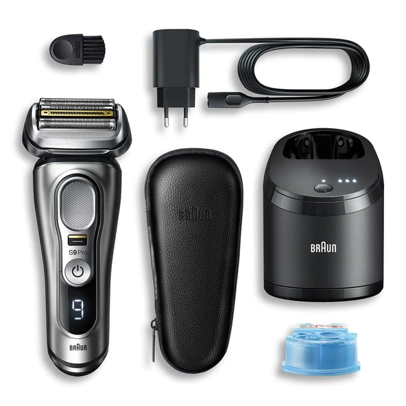 AFEITADORA BRAUN Series 9 Pro 9467CC ISLAK ve KURU, GÜMÜŞ ürün görseli 1
