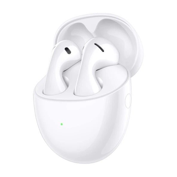 Huawei FreeBuds 5 TWS Bluetooth Kulaklık, Yüksek Çözünürlük Sertifikalı, Güçlü Bas, Geliştirilmiş Konfor için Açık Tasarım, 30 Saate Kadar Pil Ömrü, IPX4 Su Geçirmez, Seramik Beyaz ürün görseli 1