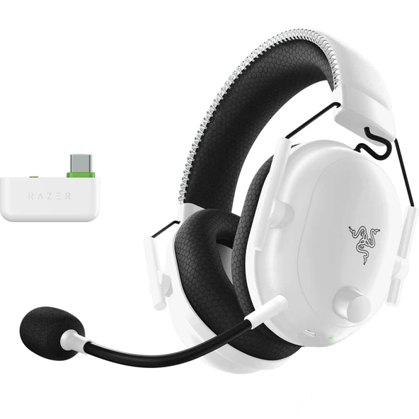 Razer BlackShark V2 Pro (Xbox) - Xbox S-X ve One için kablosuz konsol e-spor kulaklığı (Triforce 50 mm sürücü, HyperSpeed ​​​​Wireless 2,4 GHz, çıkarılabilir HyperClear mikrofon) beyaz ürün görseli 1