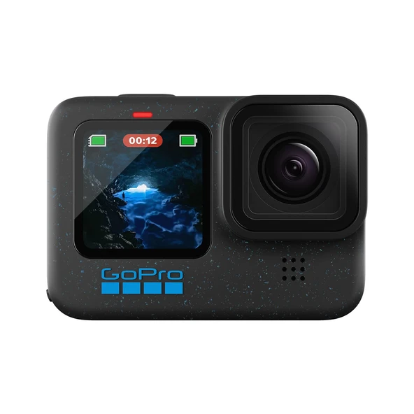 GoPro HERO12 Black - 5.3K60 Ultra HD video, 27MP fotoğraf, HDR, 1/1,9" görüntü sensörü, canlı yayın, web kamerası, stabilizasyon özelliklerine sahip su geçirmez aksiyon kamerası ürün görseli 1