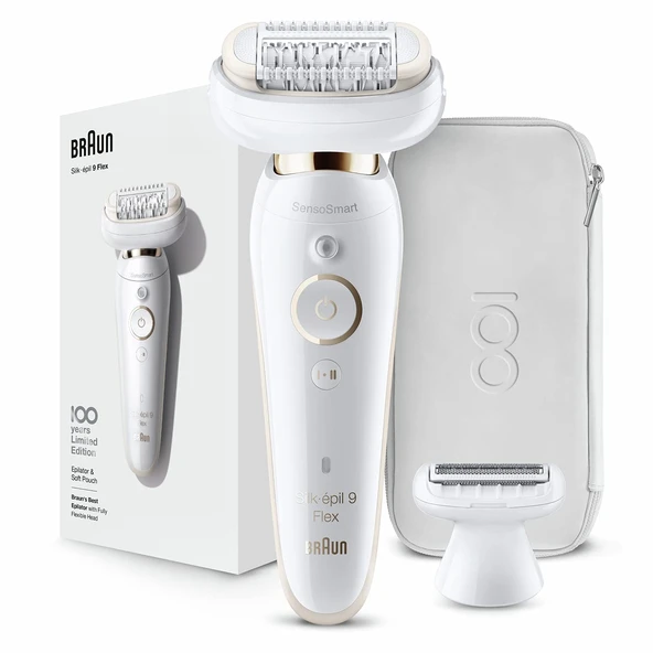 Braun Silk-épil 9 Flex Design Edition epilatör, beyaz/altın, Braun'un 100 yılı ürün görseli 1