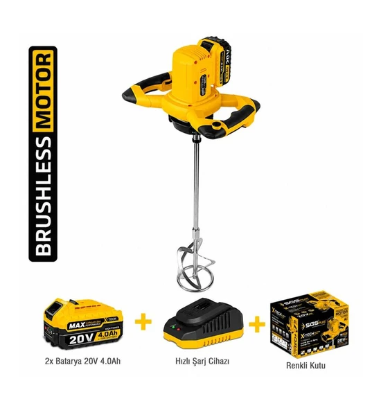 Sgs SGS5440 Akülü 2x4.0Ah Boya ve Harç Karıştırıcı ürün görseli 1
