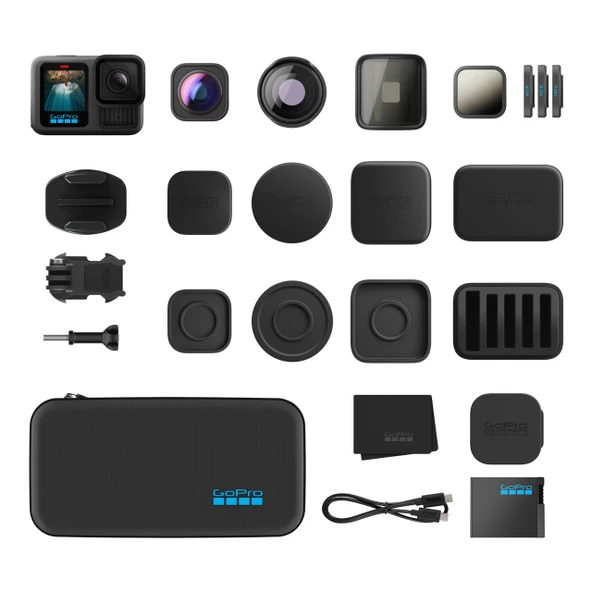 GoPro HERO13 Siyah + HB Serisi Lens Koleksiyonu - Makro Lens, Ultra Geniş Açı Lens, 4 ND Filtre, Anamorfik Lens ve Premium Gövde içerir ürün görseli 1