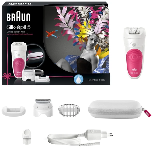 Braun Silk-épil epilatör SE5547WD, hediye seti ürün görseli 1