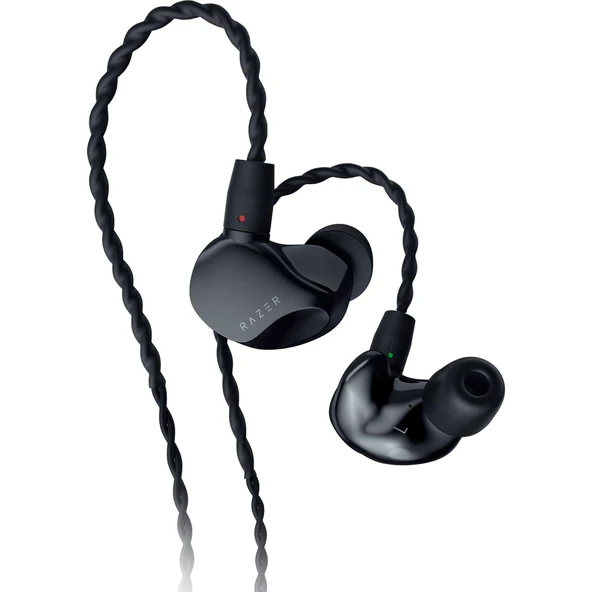 Razer Moray - 7/24 Yayın için Ergonomik Kulak İçi Kulaklık (Hibrit Çift Sürücü Tasarımı, Ergonomik Düz Tasarım, En İyi Pasif Ses Yalıtımı) Siyah ürün görseli 1