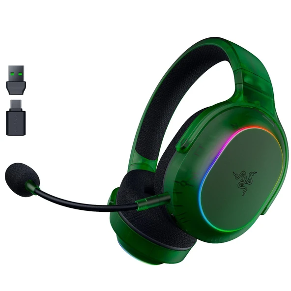 Razer Barracuda X Phantom Green Edition - Kablosuz Çoklu Platform Oyun Kulaklığı (285g, Triforce 40mm Sürücü, Çift Kablosuz HyperSpeed ​​ve Bluetooth) Phantom Green ürün görseli 1