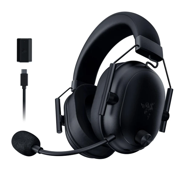 PC için Razer BlackShark V2 HyperSpeed ​​- Kablosuz ultra hafif e-spor oyun kulaklığı (280g, HyperClear süper geniş bant mikrofon, TriForce Titanium 50mm sürücü, Bluetooth) Siyah ürün görseli 1