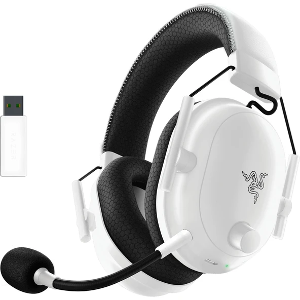 Razer BlackShark V2 Pro - Birinci sınıf kablosuz espor kulaklığı (HyperSpeed ​​Kablosuz teknolojisi, Triforce Titanium 50 mm sürücü, HyperClear Supercardioid mikrofon) Beyaz ürün görseli 1