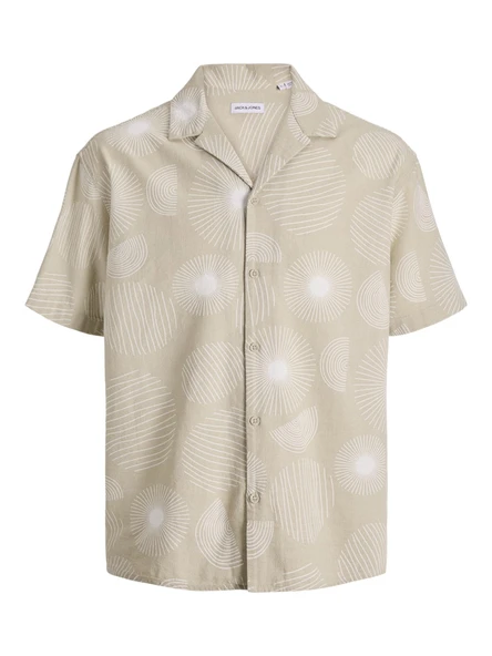 JACK JONES Erkek Desenli Yazlık Kısa Kollu Gömlek 12290408 ürün görseli 1
