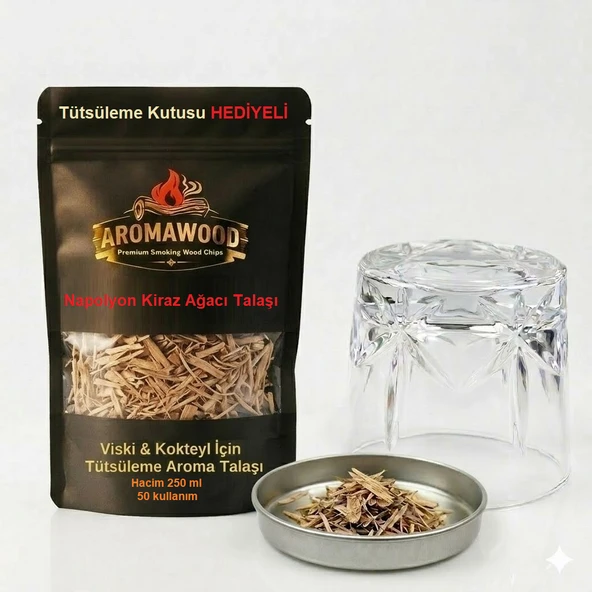 Viski & Kokteyl için Premium Napolyon Kiraz Ağacı Tütsüleme Aroma Talaşı ürün görseli 1