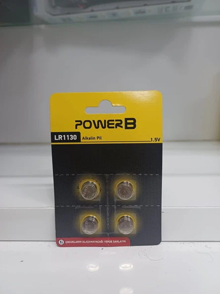 POWER B LR1130 ALKALİN PİL 1.5V 4LÜ PİL ürün görseli 1