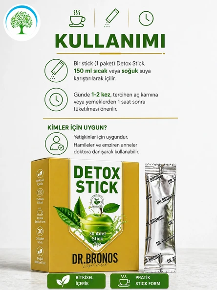 ÇareBurada | Dr. Bronos Detoks Karışık Bitkisel Toz 30 Stick - Resim 2