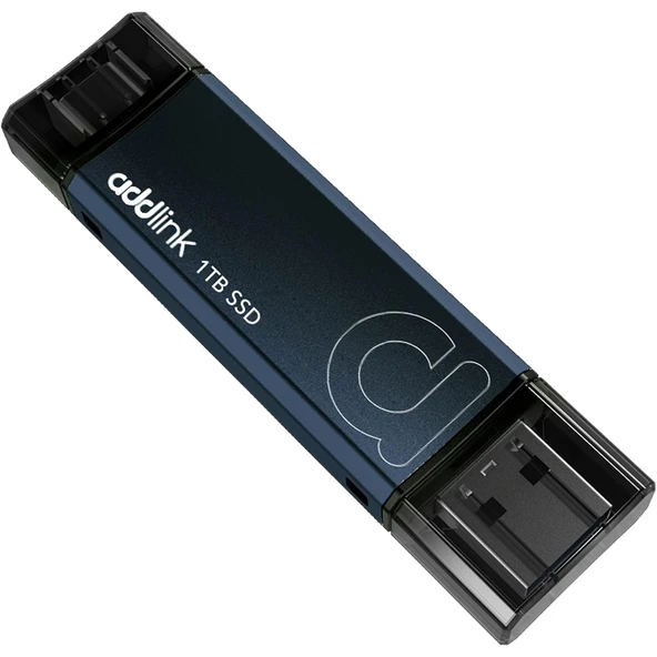 Addlink P50 1TB Harici SSD USB C, 1.050 MB/sn'ye kadar, USB 3.2 Gen2 Tip-C + USB A Bellek ürün görseli 1