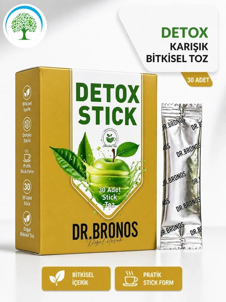 ÇareBurada | Dr. Bronos Detoks Karışık Bitkisel Toz 30 Stick ürün görseli 1