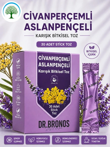 ÇareBurada | Dr. Bronos Civan Perçemli, Aslan Pençeli Karışık Bitkisel Toz 30 Stick ürün görseli 1