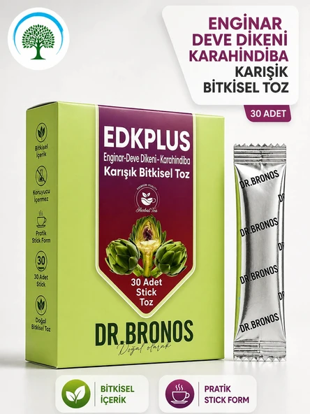 ÇareBurada | Dr. Bronos EDKPLUS Enginar, Devedikeni, Karahindiba Karışık Bitkisel Toz 30 Stick ürün görseli 1